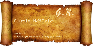 Gyuris Móric névjegykártya